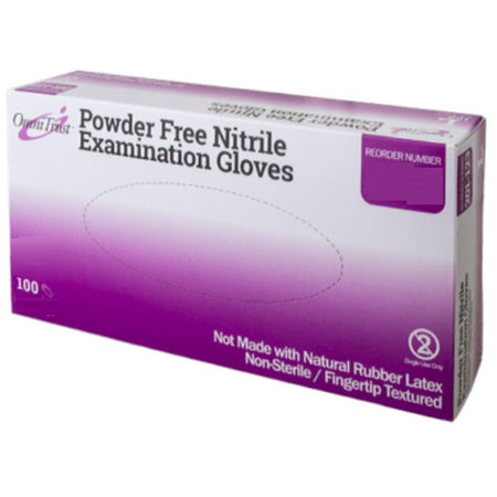 OmniTrust #201 Series Nitrile Powder Free Examination Glove, Extra-Small