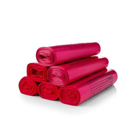 Red Can liner, ProCure LN185, Biohazard Waste, High Density, 11 mic, 24" x 33", 12-16 Gallon, 500/Case