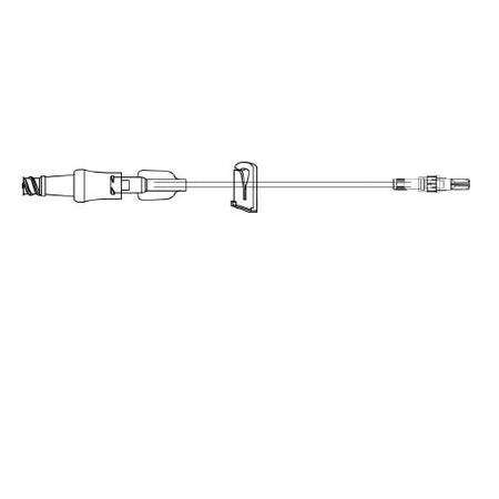 ICU Medical Bravo 24 IV Extension Set, 7" Tubing, 1 needleless port, 0.3mL Priming Volume, 50/Case, ICUM SC9036