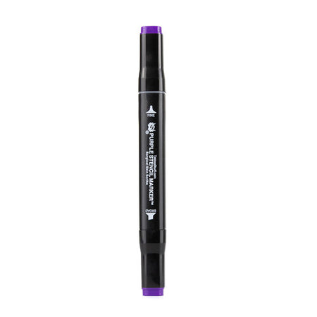 Purple Stencil Marker, Fine and Broad Tip, Each, STST-PSM1