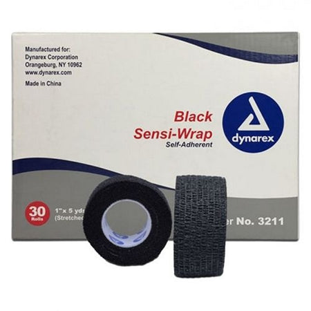 Dynarex Sensi Wrap Self Adherent Bandages, Black, 1", 2", Roll, Box by Dynarex product image