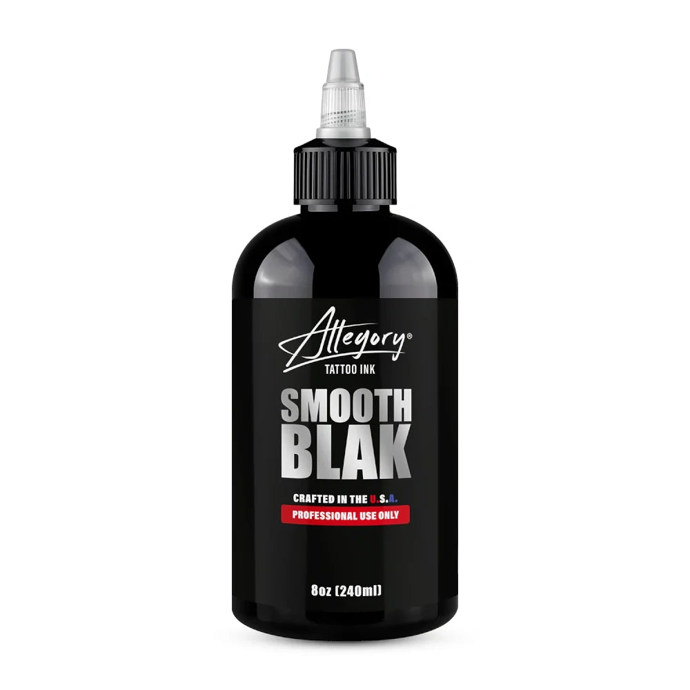 Allegory Blak Tattoo Inks: Smooth, Ultra, Blak, 8oz - Black