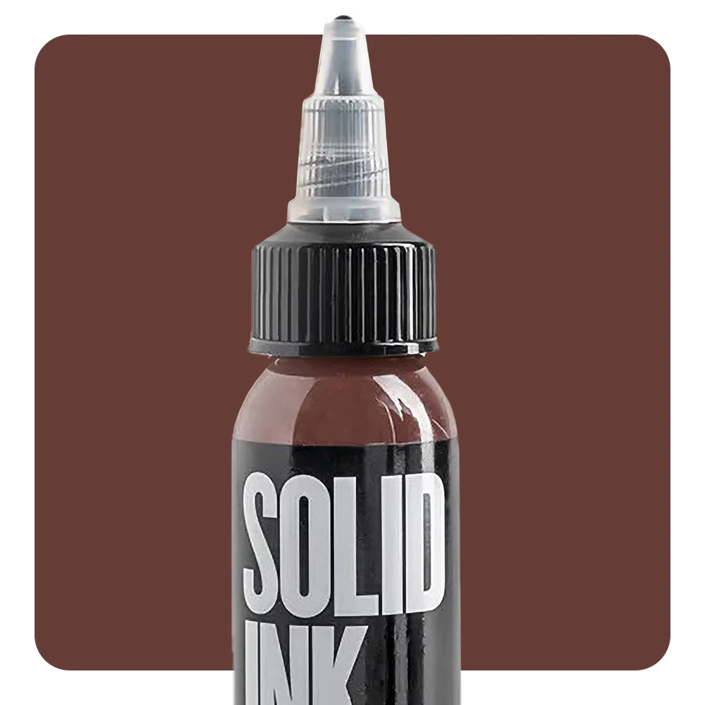 Solid Tattoo Ink Brown, 1oz, Each, Ink-Solid_009-1oz