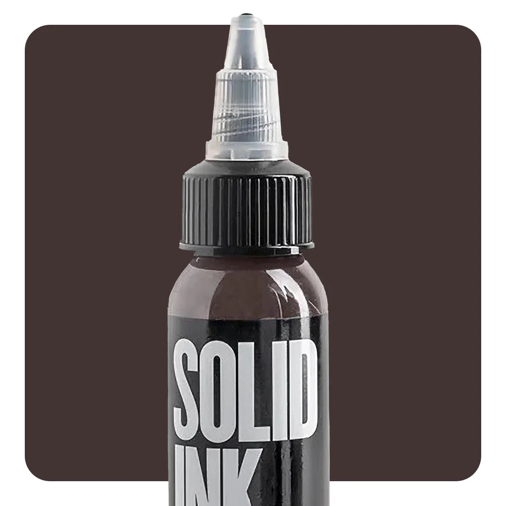 Solid Tattoo Ink Chocolate, 1oz, Each, Ink-Solid_014-1oz