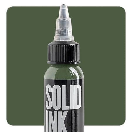 Solid Tattoo Ink Olive, 1oz, Each, Ink-Solid_048-1oz