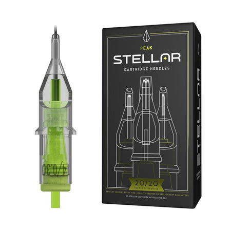 Peak Stellar #10 Bugpin Round Shader Needle Cartridges — Box of 20