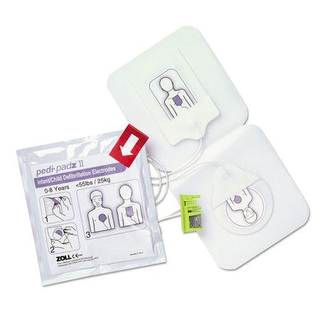 Zoll Medical 8900081001 Pedi-padz II Defibrillator Pads, Children Up to 8 Years Old, 2-Year Shelf Life, 1 Set