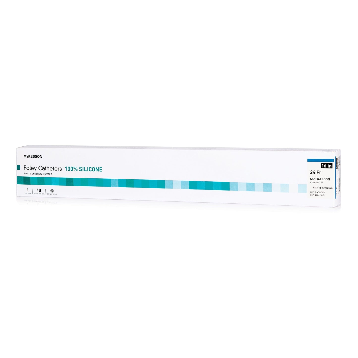 McKesson Silicone Foley Catheter, Standard Tip, 24 Fr.