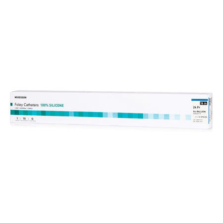 McKesson 16-SFOL524 Silicone Foley Catheter, Standard Tip, 24 Fr.