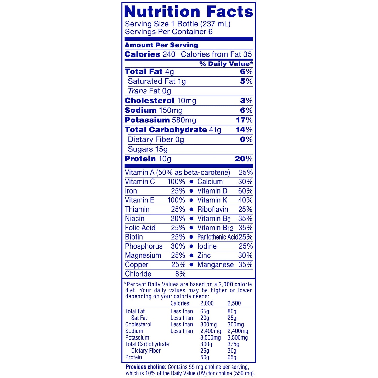 Carnation Breakfast Essentials® Chocolate Nutritional Drink, 8-ounce bottle