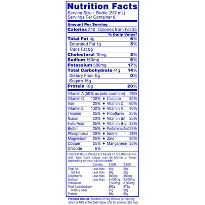 Carnation Breakfast Essentials® Chocolate Nutritional Drink, 8-ounce bottle