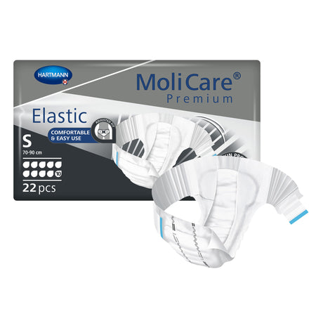 Hartmann 1153085 MoliCare Premium Elastic 10 Drop Absorbency Incontinence Briefs, Small