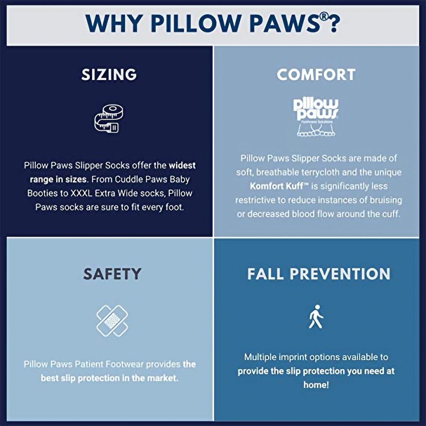 Pillow Paws Ankle High Double Imprint Terries Slipper Socks, 3X-Large by Principle Business Enterprises product image -.