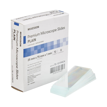 McKesson 938360 Premium Plain Microscope Slide, 25 x 75 mm