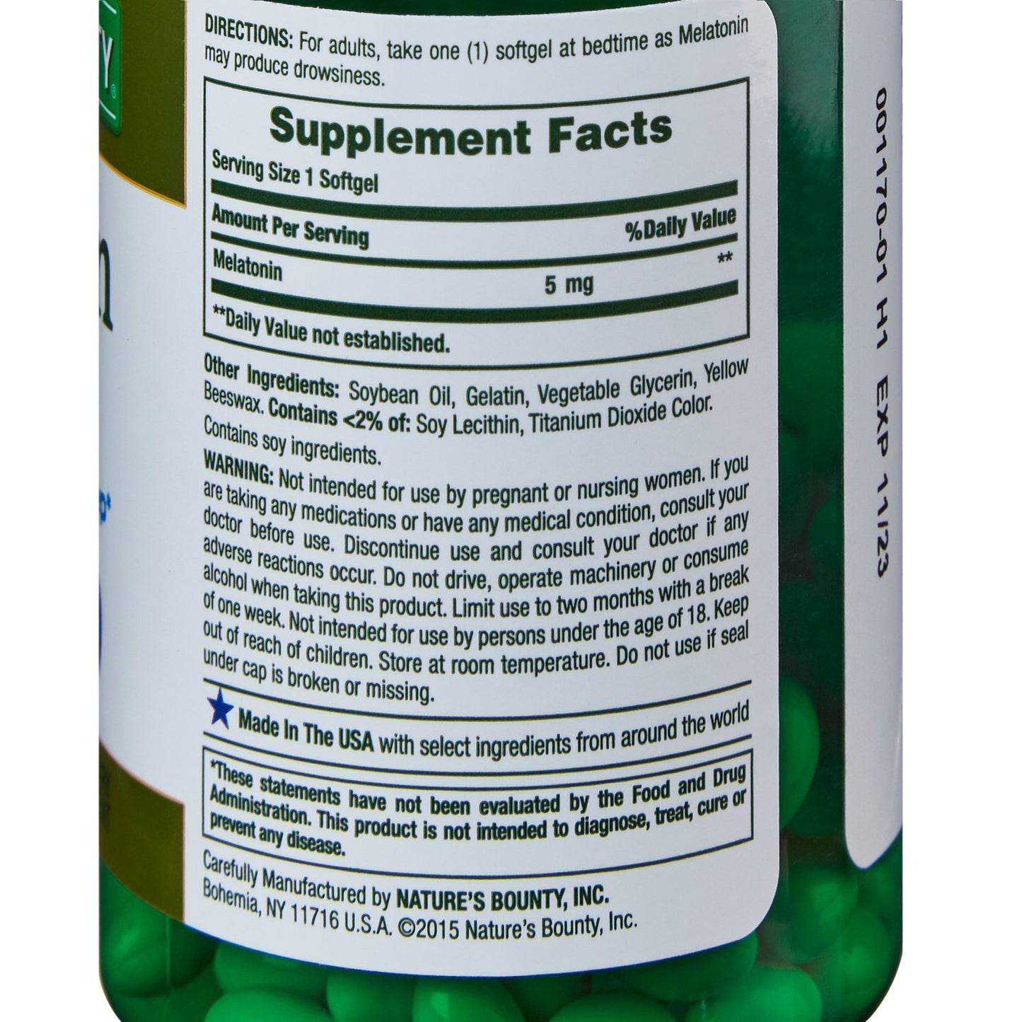 Nature's Bounty® Melatonin Natural Sleep Aid