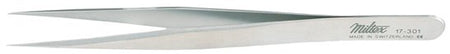 Jeweler Forceps Miltex® No. 1 OR / Surgical Grade NonMagnetic Stainless Steel NonSterile NonLocking Thumb Handle Straight Fine, Pointed Tips