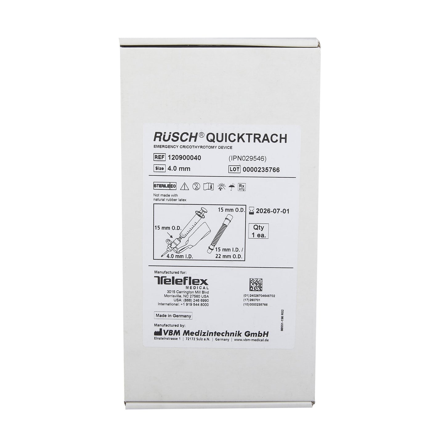 QuickTrach® Emergency Cricothyrotomy Kit
