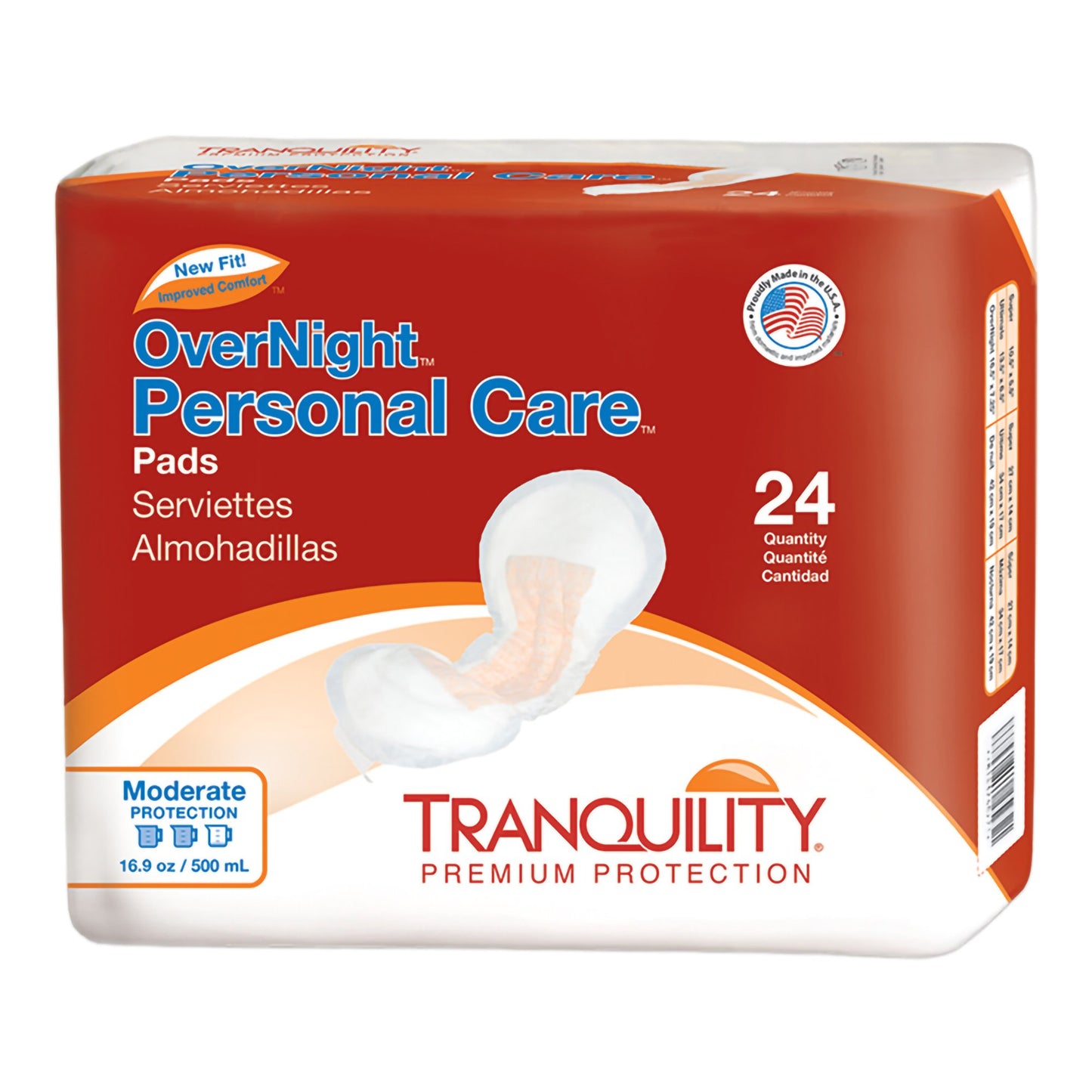 Tranquility® OverNight Bladder Control Pad, 7¼ x 16½ Inch