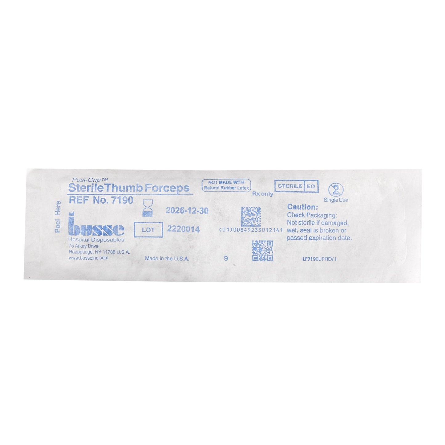 Tweezers Posi-Grip® 4 Inch Length Floor / Office Grade Plastic Sterile NonLocking Thumb Handle Straight Serrated Tips