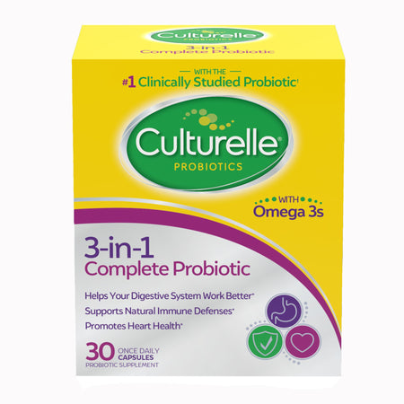 i-Health Inc 49100400389 Culturelle Three-in-One Complete Probiotic Capsules