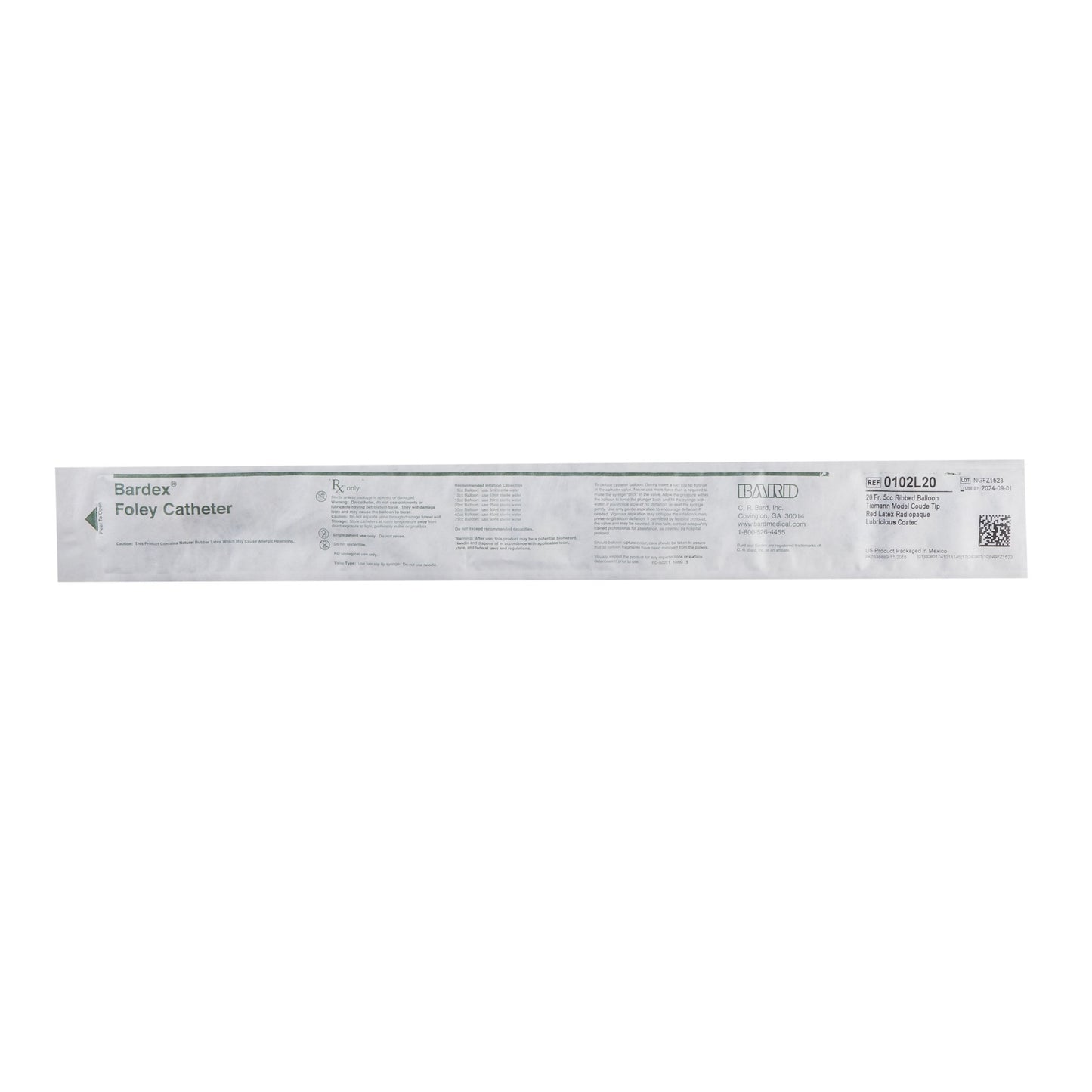 Bardex® Lubricath® Foley Catheter, 20 Fr., Medium, Coude Tip