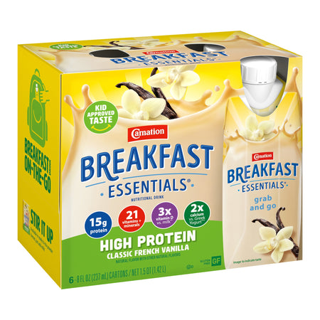 Nestle Healthcare Nutrition 12269922 Carnation Breakfast Essentials High Protein Vanilla Nutritional Drink