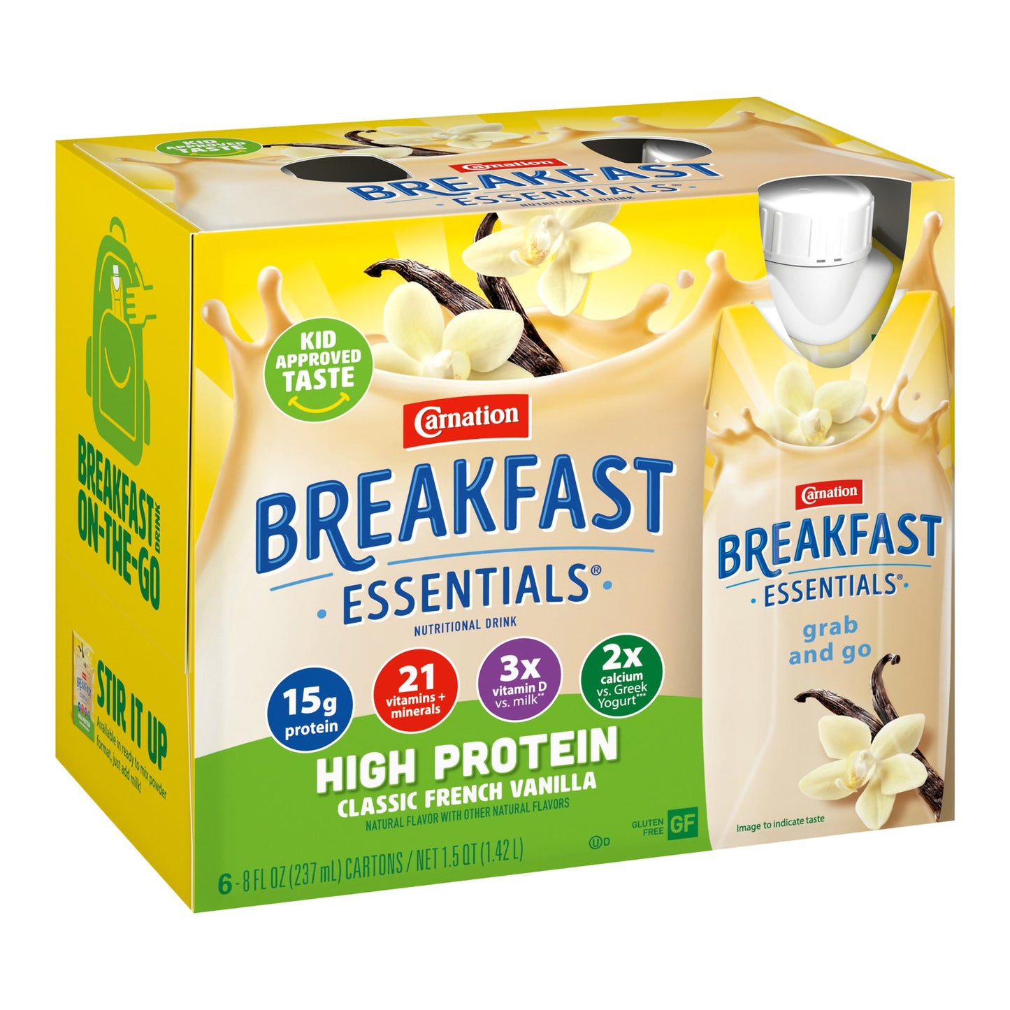 Carnation Breakfast Essentials® High Protein Vanilla Nutritional Drink, 8-oz.