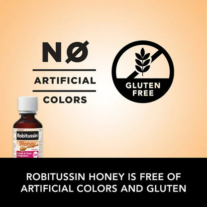Robitussin Children's Honey Cough & Chest Congestion DM Liquid, 4-ounce bottle