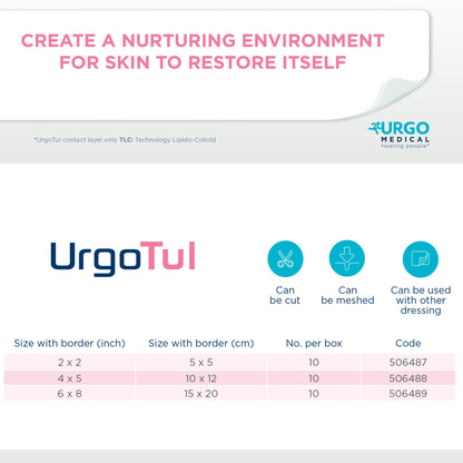 UrgoTul™ Impregnated Contact Layer Dressing, 4 x 5 Inch