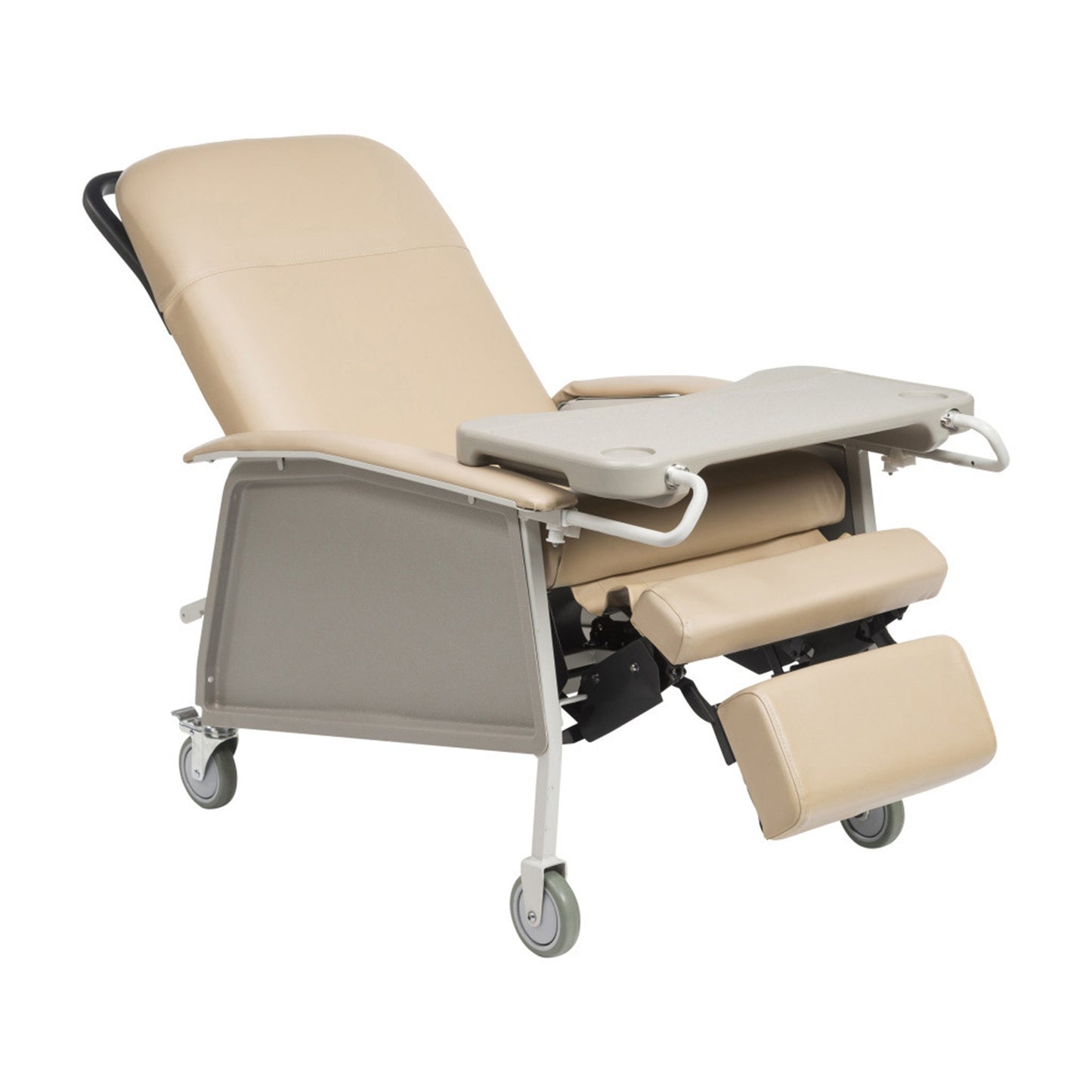 Bariatric Recliner Drive Tan Vinyl 5 Inch Casters