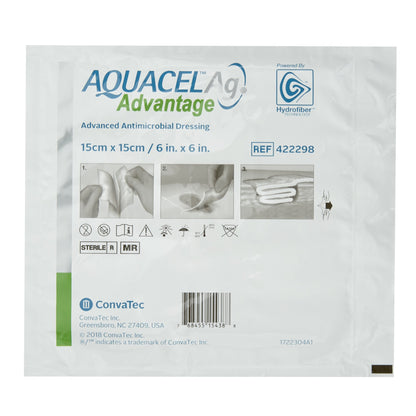 Aquacel® Ag Advantage Silver Dressing, 6 x 6 Inch