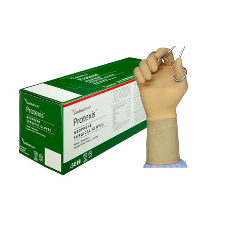Cardinal 2D73DP60 Protexis Neoprene with Nitrile Coating Surgical Glove, Size 6, Ivory