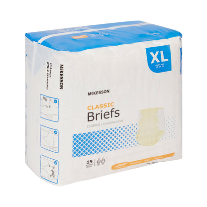 McKesson Classic Light Absorbency Incontinence Brief, Extra Large