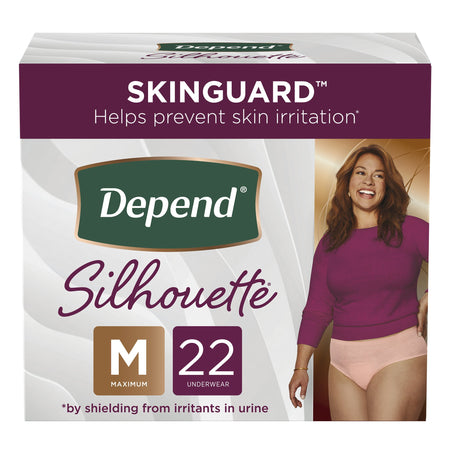 Kimberly-Clark 51450 Depend Silhouette Classic Women's Underwear, Medium, Pink