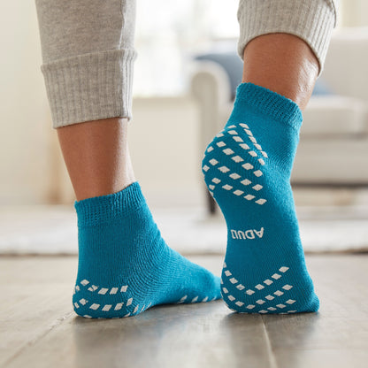 McKesson Single Tread Slipper Socks, Large, Teal