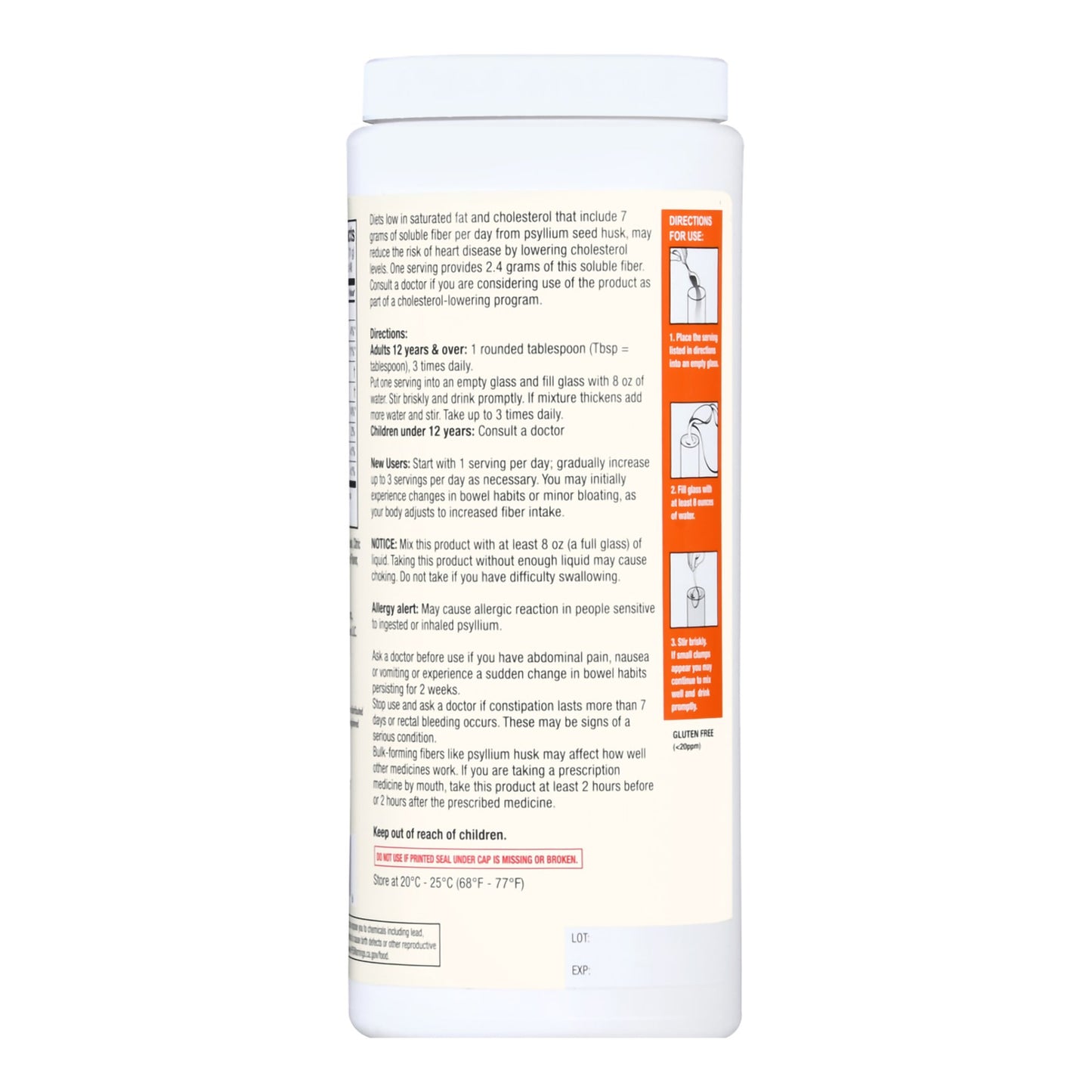 Foster & Thrive™ Fiber Powder Original Texture Orange