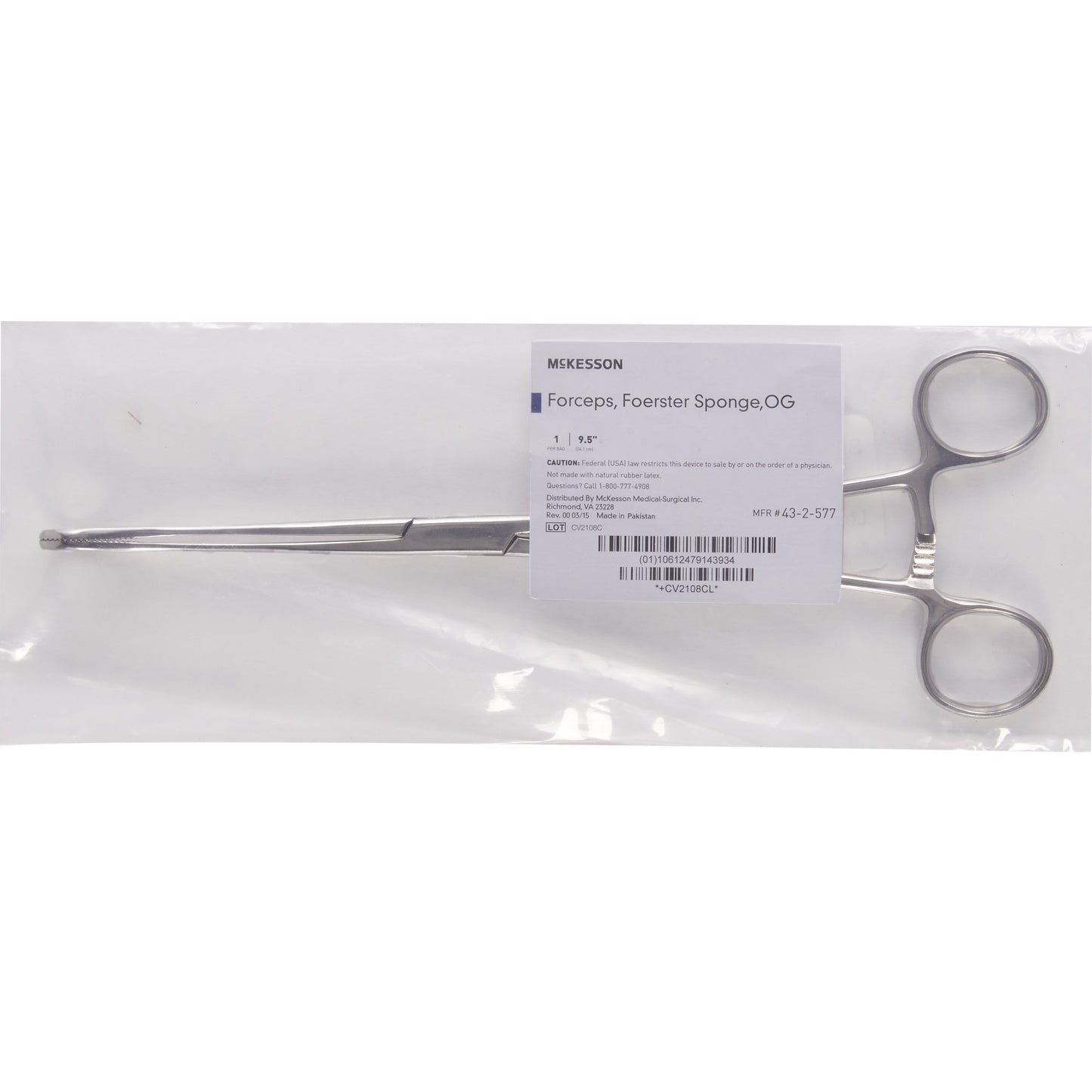 McKesson Sponge Forceps
