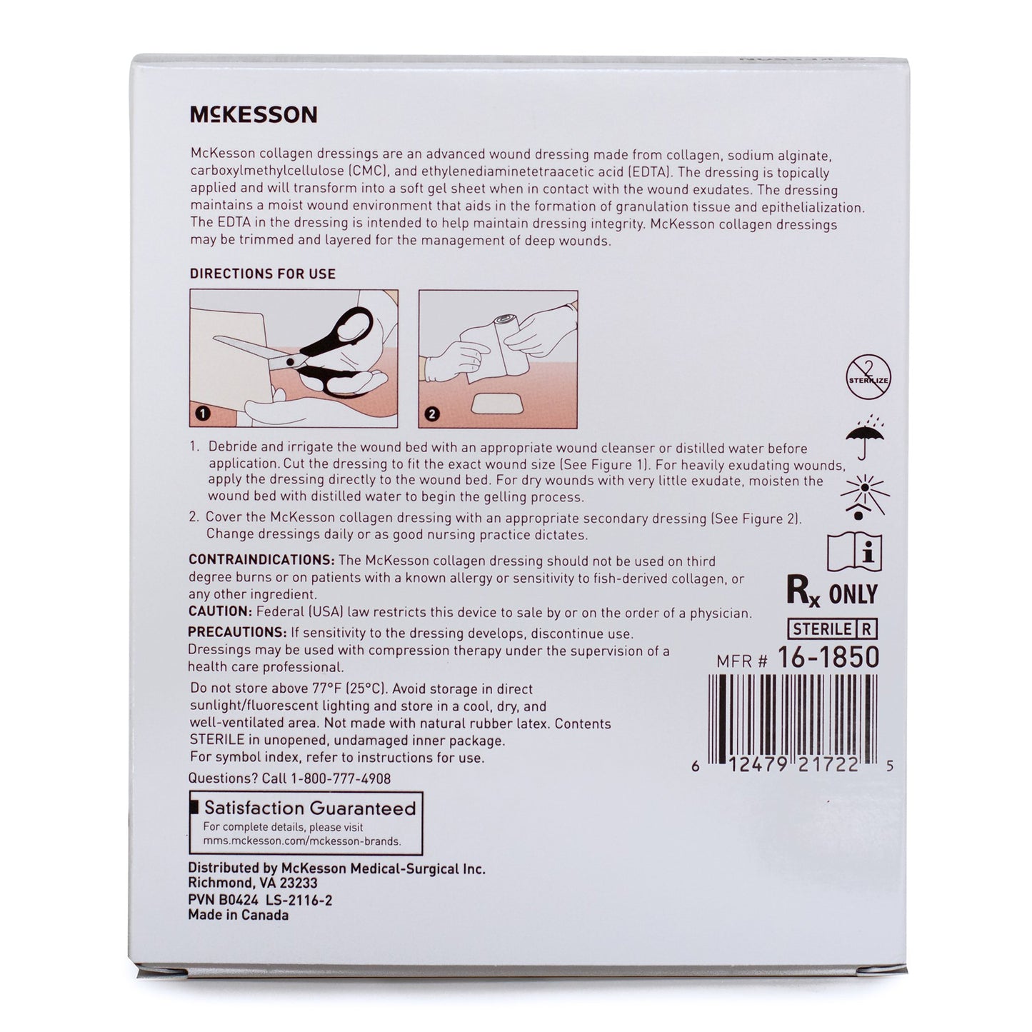 McKesson Collagen Dressing, 2 x 2 Inch