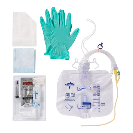 Medline DYND11855 Indwelling Catheter Tray, 14 Fr., 16 Inch, Closed System / Foley