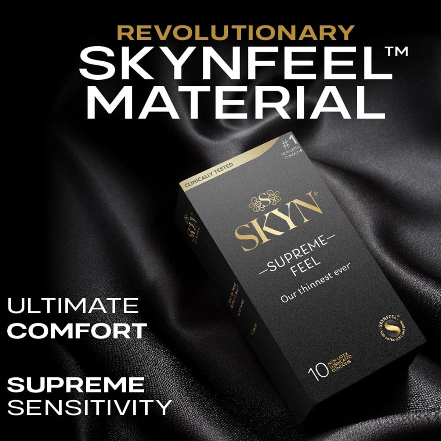 Condom SKYN® Supreme Lubricated One Size Fits Most 30 Per Box
