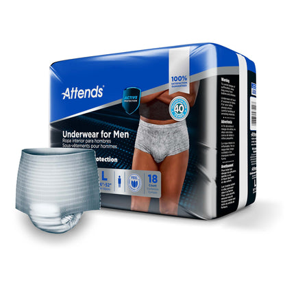 Attends® Discreet Men's Underwear, Level 5, Large