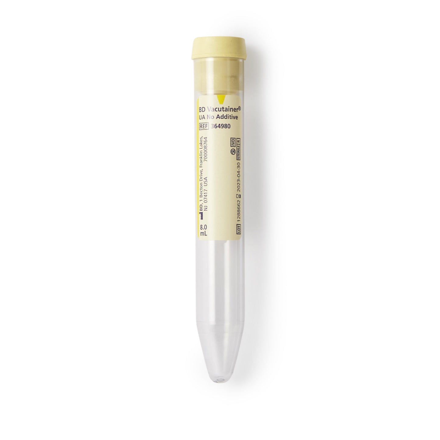 BD Vacutainer® Urinalysis Tube, 8 mL, 16 x 100 mm