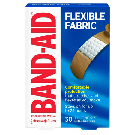 Johnson & Johnson 8137004431 Band-Aid Flexible Fabric Adhesive Strip, 3/4 x 3 Inch