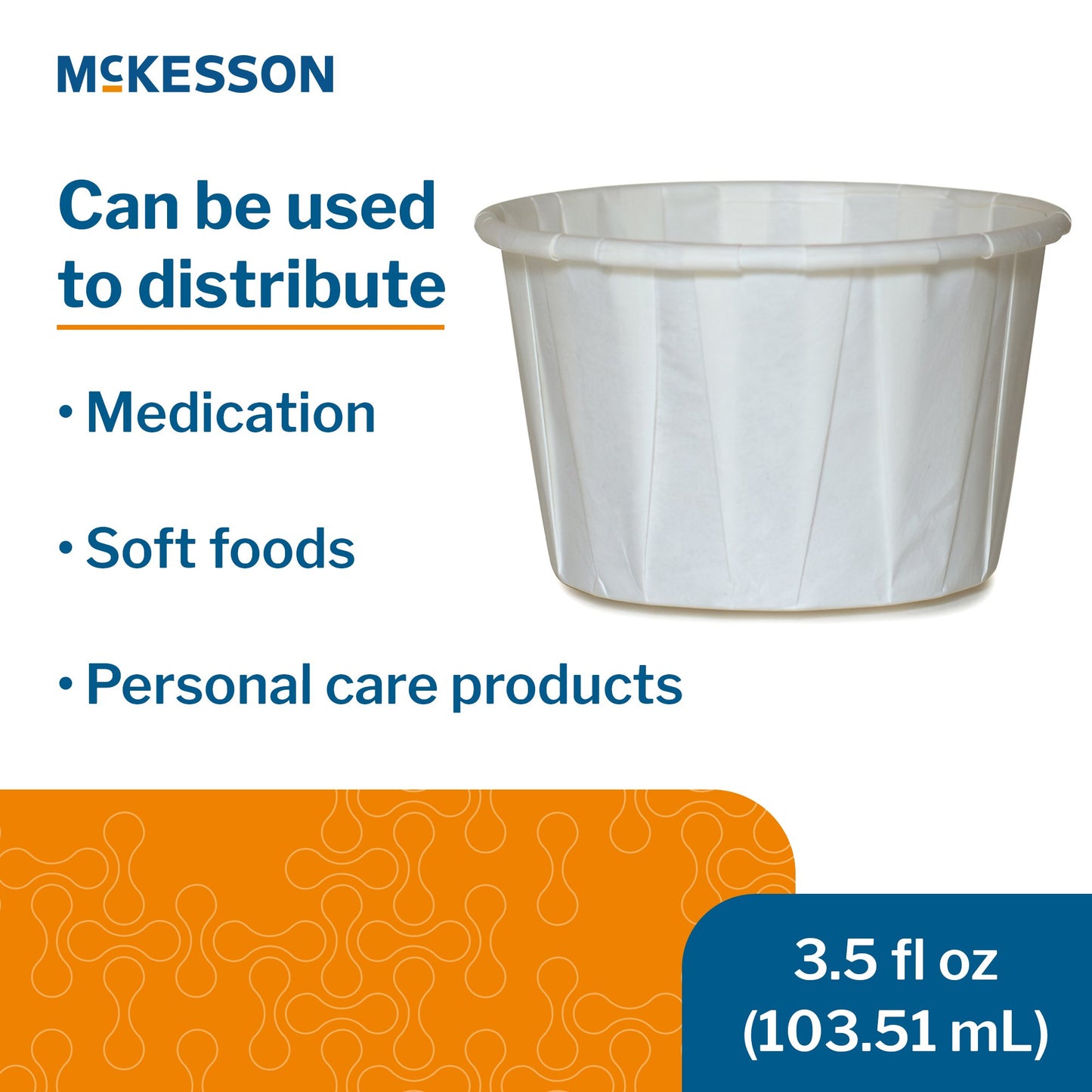 Souffle Cup McKesson 3.5 oz. White Paper Disposable