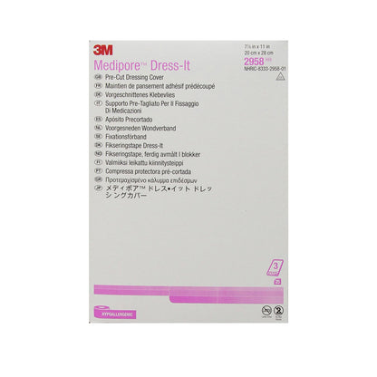 3M™ Medipore™ Cloth Dressing Retention Tape, 7-7/8 x 11 Inch, White