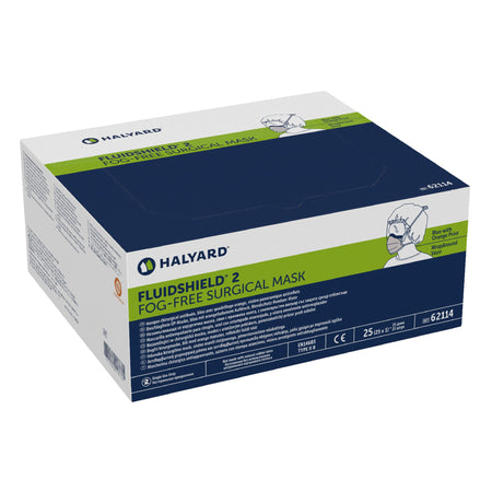 O&M Halyard Inc 62114 FluidShield Surgical Mask with Eye Shield