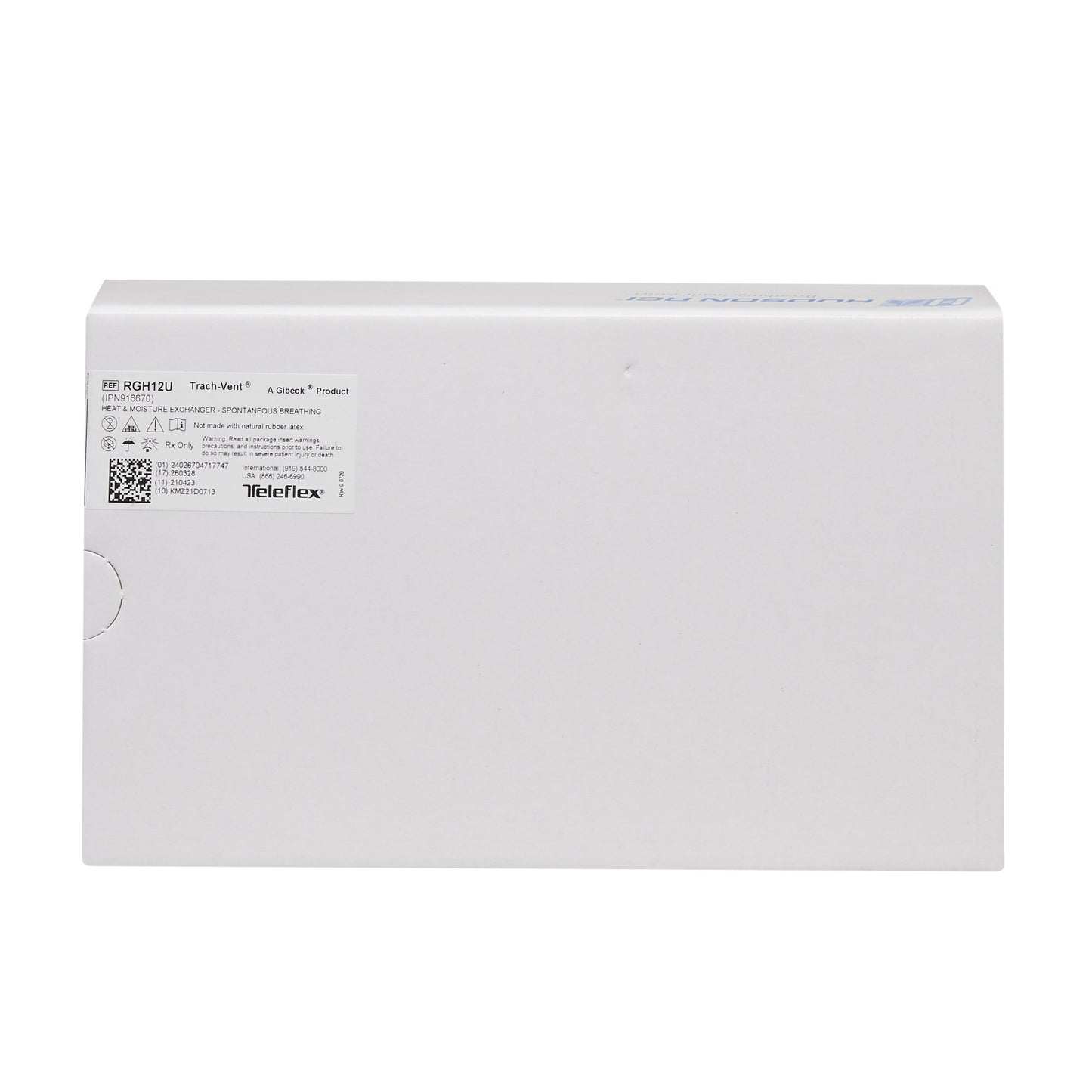 Heat and Moisture Exchanger-Trach Trach-Vent® 32.42 mg H₂O/L @ VT 500 mL 0.59 cm H₂O @ 30 LPM