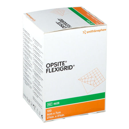 Smith & Nephew 4628 OpSite Flexigrid Transparent Film Dressing, 2-3/8 x 2¾ Inch