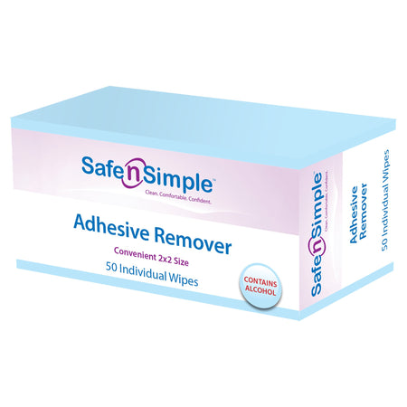 Safe N Simple SNS00650 Adhesive Remover, 2 x 2 Inch Wipe