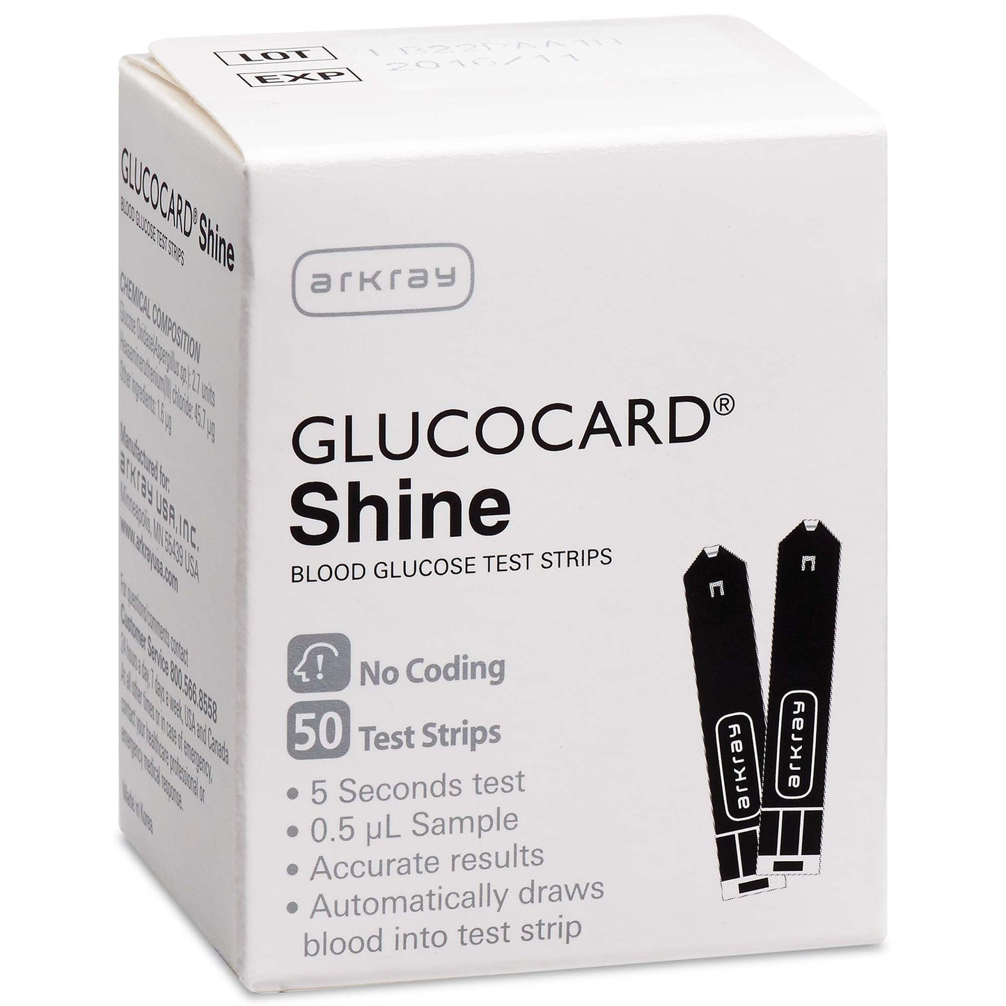 Glucocard® Shine Blood Glucose Test Strip for use with Monitoring Meter